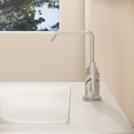 A42616 VitrA Suit Basin Mixer with Side Handle in Chrome Side View