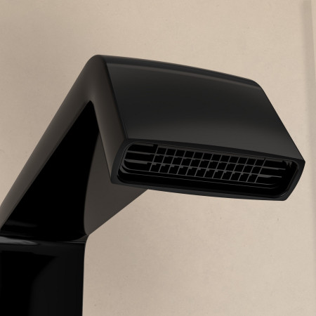 A4261639 VitrA Suit Basin Mixer with Side Handle in Gloss Black Spout Close Up