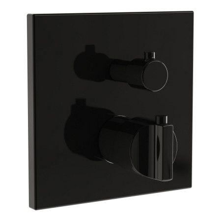 VitrA Suit Gloss Black Dual Outlet Thermostatic Concealed Shower Valve