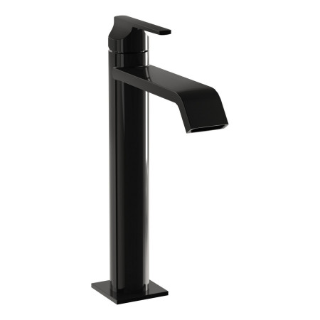 VitrA Suit Tall Basin Mixer with Top Handle in Gloss Black