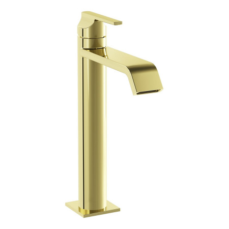VitrA Suit Tall Basin Mixer with Top Handle in Soft Gold