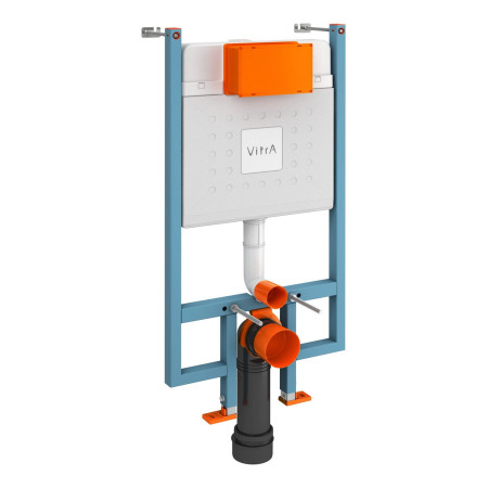 VitrA V Fix Core Wall Hung WC Frame and 80mm Slim Dual Flush Cistern