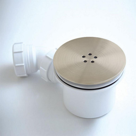 Volente 90mm Brushed Brass Fast Flow Shower Waste