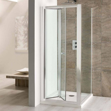 Volente Chrome 900mm Bifold Shower Door