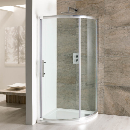 Volente Chrome 1000mm Single Door Quadrant Shower Enclosure