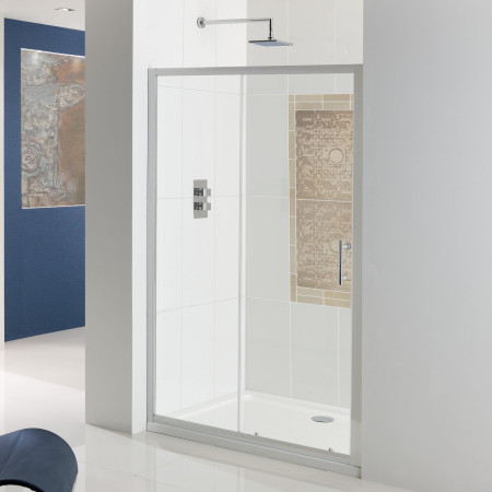 Vulcan 1100mm Chrome Sliding Shower Door
