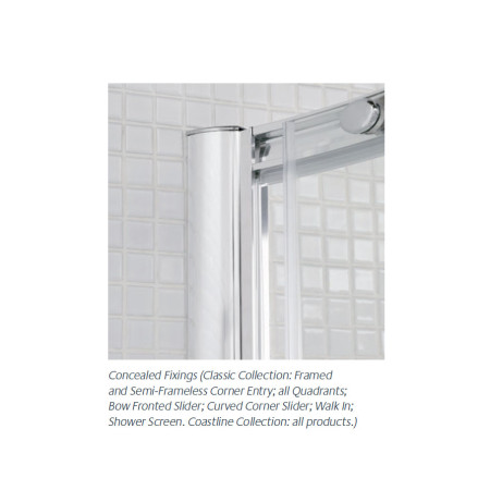 8HR129S/8HRDG Lakes Coastline Valmiera 1200 x 900mm Offset Quadrant Shower Enclosure (2)