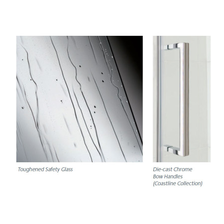 8HR108S/8HRDG Lakes Coastline Valmiera 1000 x 800mm Offset Quadrant Shower Enclosure (3)