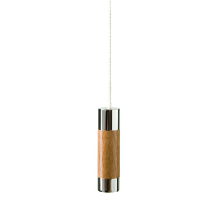 Miller Chrome and Solid Natural Oak Light Pull 696C