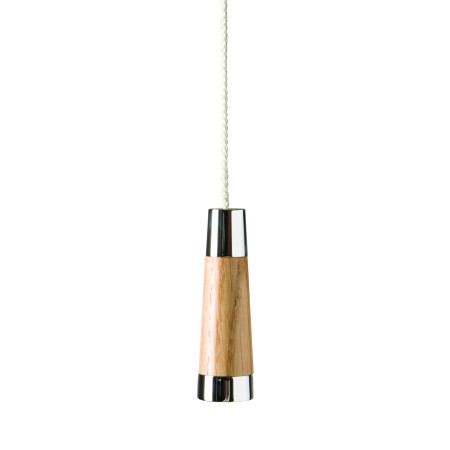 Miller Chrome and Natural Oak Conical Light Pull 697C