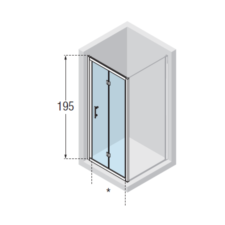 Novellini Zephyros S 760mm Folding Shower Door
