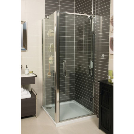 Roman 900mm Embrace Hinged Shower Door with Side Panel