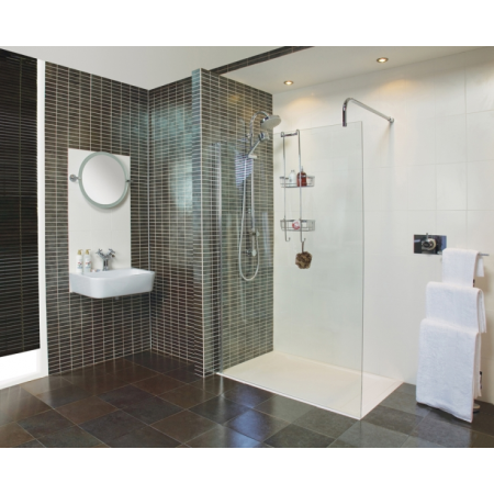 Roman Collage 1000mm Wetroom Corner Panel with Support Bar