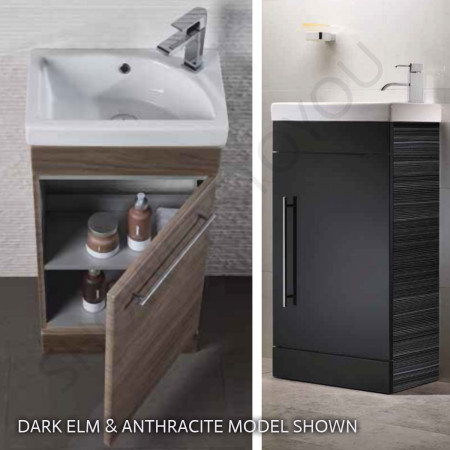 Roper Rhodes Esta Gloss Dark Clay 445mm Freestanding Unit with Basin