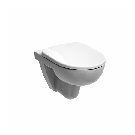 Twyford E100 wall hung pan with horizontal outlet