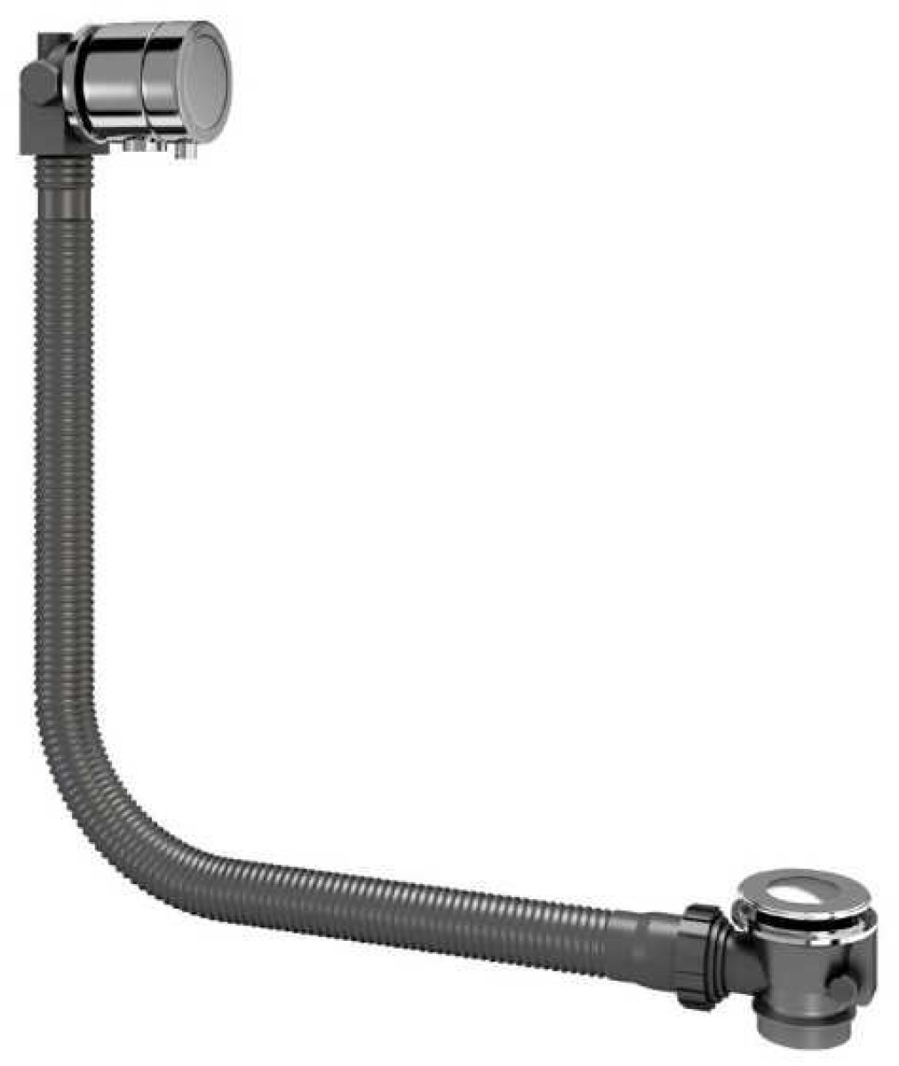 Clearwater Overflow Bath Filler With Pop Up Waste Black Chrome CW9