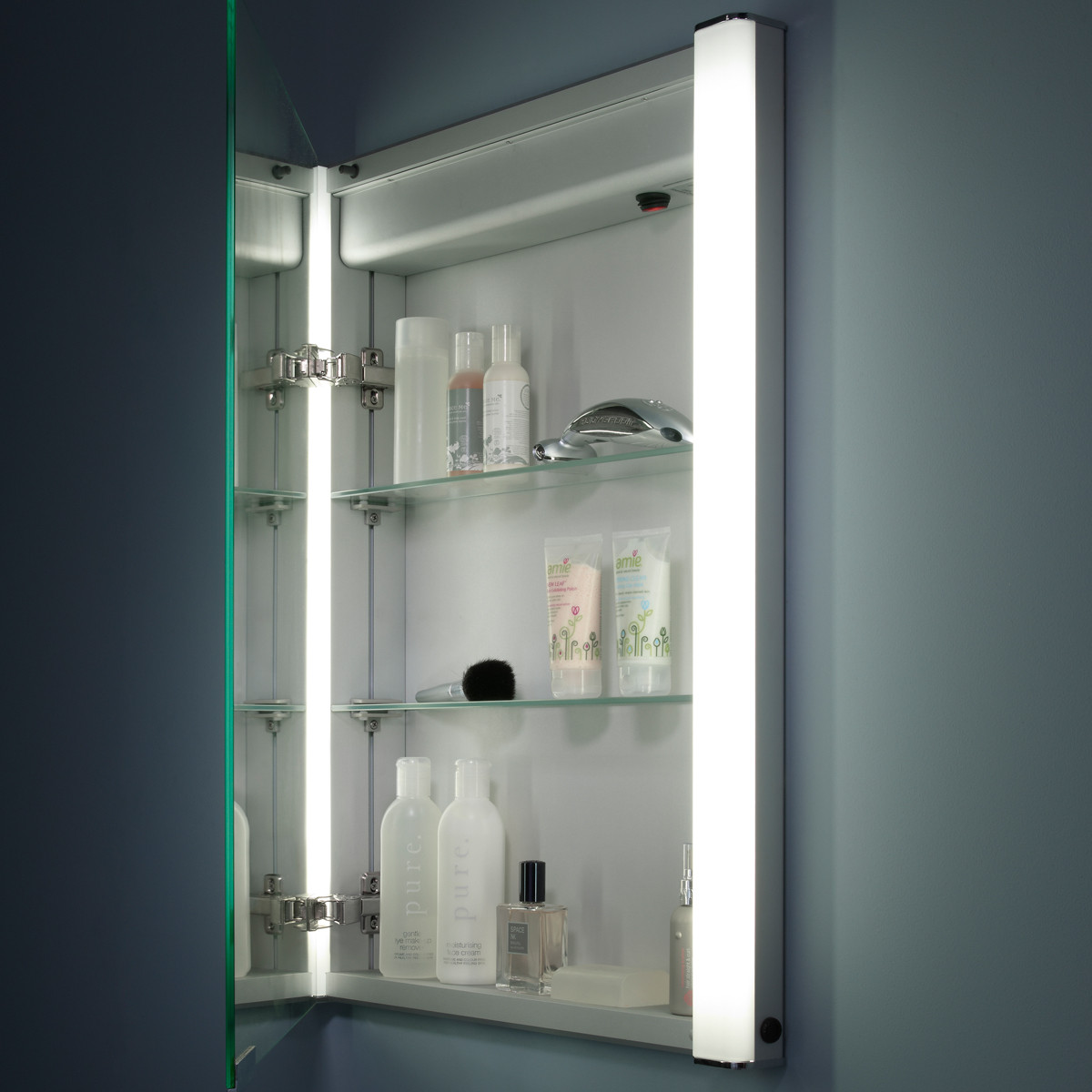 Roper Rhodes Vertex 550 Illuminated, Roper Rhodes Illusion Single Mirror Glass Door Cabinet