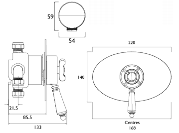 bristan 1901 concealed concentric shower valve