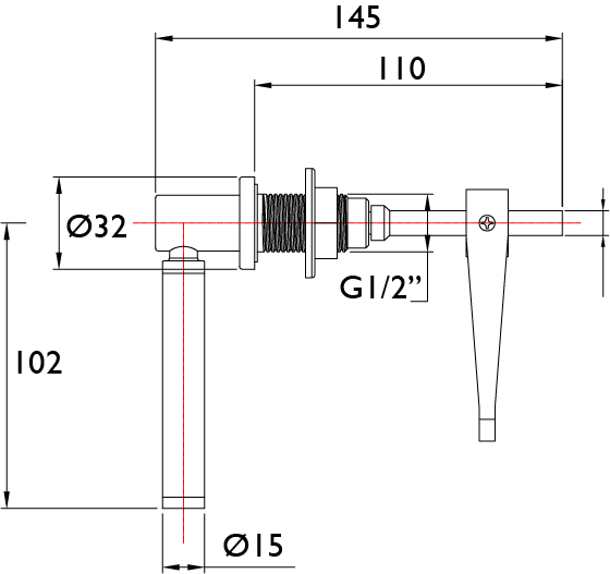 Bristan Modern Round Cistern Lever in Chrome