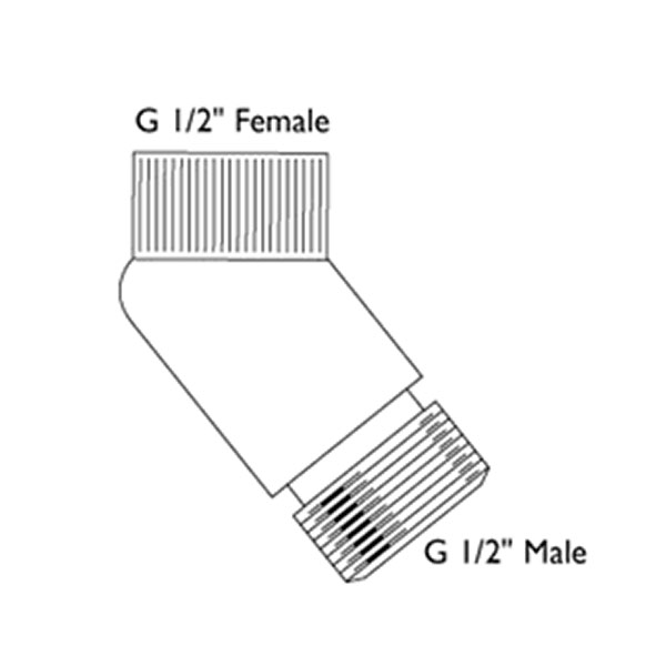 Bristan Angled Hose Connector