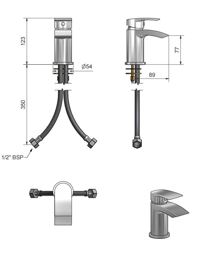 Marflow Lenso Mini Basin Mixer