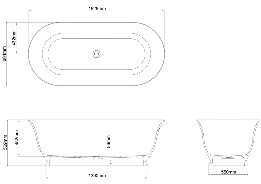 Clearwater Florenza Freestanding Bath