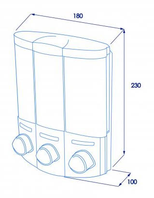 Croydex Euro Trio White Soap Dispenser