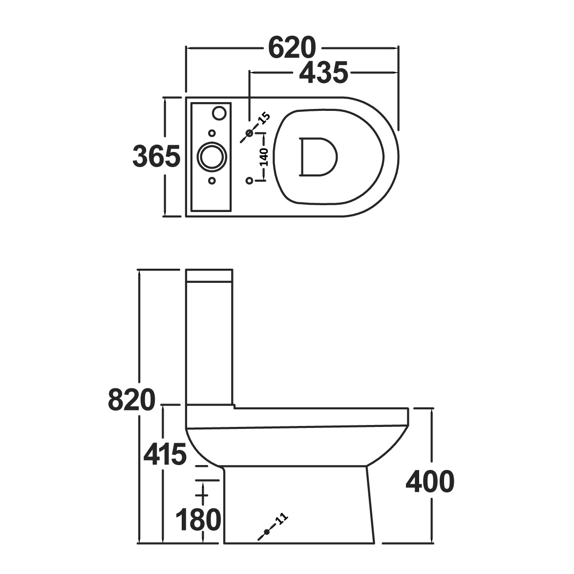 Harmony 4 Piece Bathroom Suite - Toilet & 500mm 1TH Basin with Pedestal