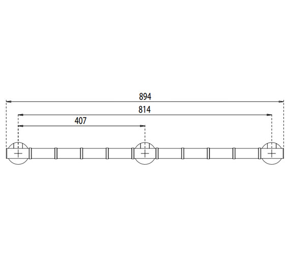 Croydex Grab 'n' Grip Straight Grab Bar - 890mm