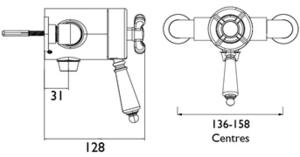 Bristan 1901 Exposed Concentric Chrome Shower Valve