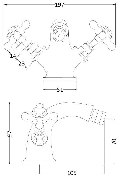 Hudson Reed Topaz Mono Bidet Mixer