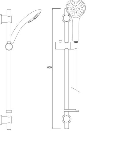 Bristan Cascade Shower Kit with Single Function Large Handset