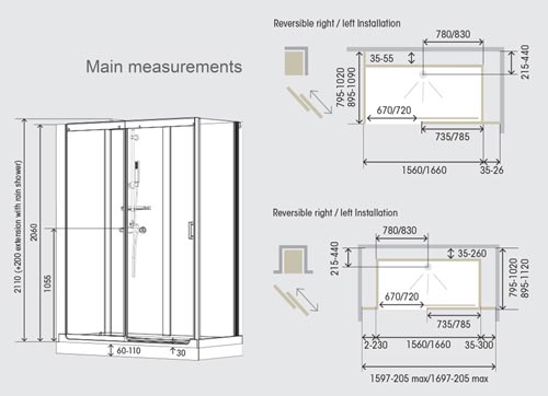 Kinedo Kinemagic Design Corner Shower Pod with Sliding Doors 1700 x 800mm