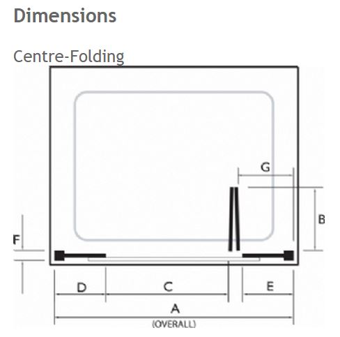 Kudos Infinite 800mm Centre Folding Door Enclosure