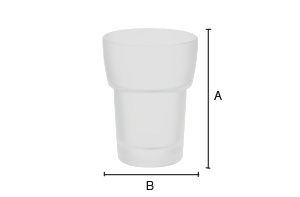 Smedbo Loft Spare Frosted Glass Tumbler