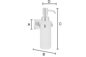 Smedbo Ice Chrome Holder with Porcelain Soap Dispenser