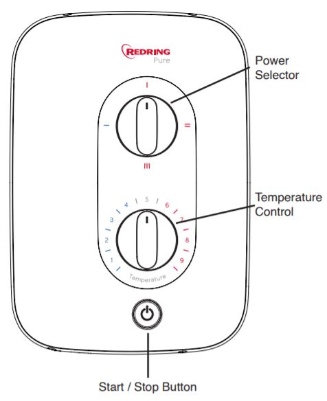 Redring Pure 9.5kW Instantaneous Electric Shower