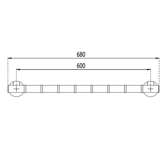 Croydex Grab 'n' Grip Straight Grab Bar - 680mm