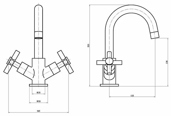 Kartell Times Mono Basin Mixer with Click Waste