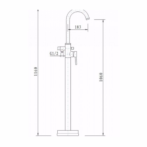 Kartell Plan Freestanding Bath Shower Mixer