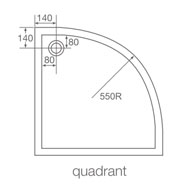 Aquadart Venturi 6 Single Door 900mm Quadrant Shower Enclosure